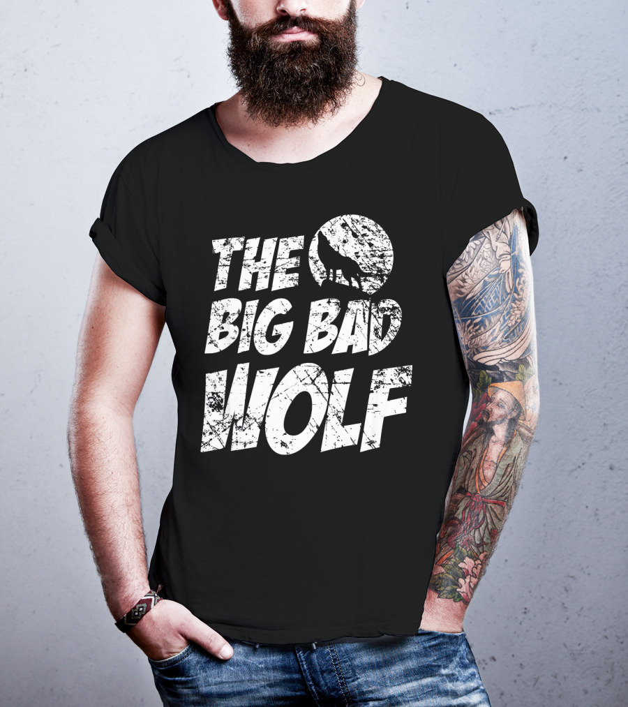 The Big Bad Wolf Howling Silhouette Moon T-Shirt