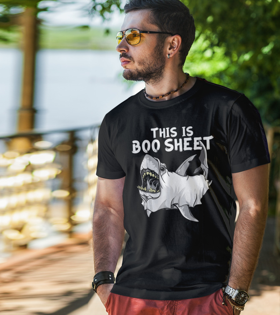 This Is Boo Sheet Shark Ghost Great Whi T-Shirt