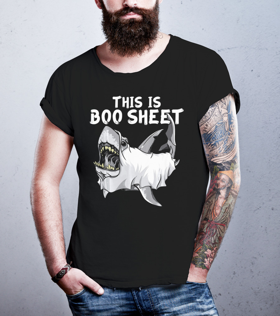 This Is Boo Sheet Shark Ghost Great Whi T-Shirt
