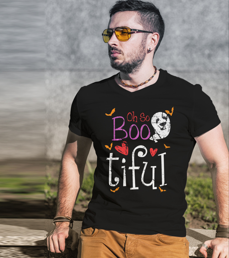 Oh So Boo Tiful Ghost Hearts And Bats T-Shirt