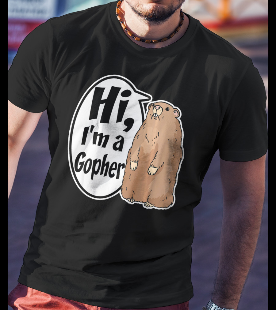 Hi I'm A Gopher Funny Halloween Party Cos T-Shirt