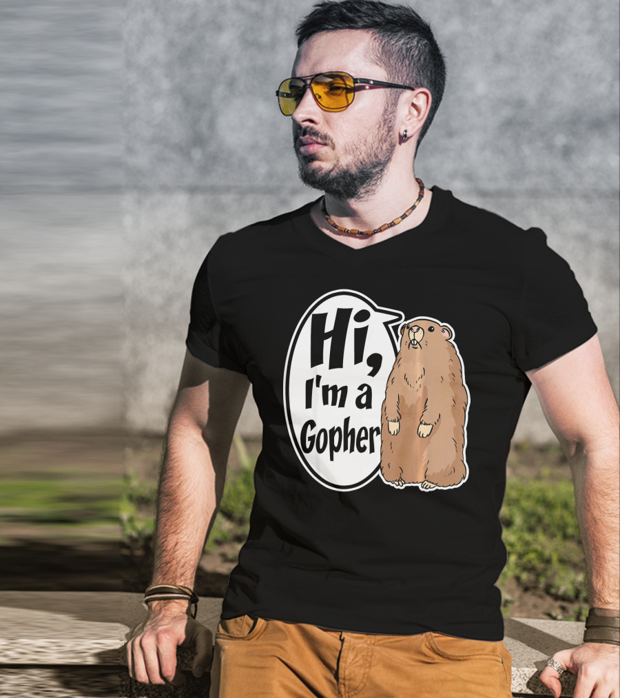 Hi I'm A Gopher Funny Halloween Party Cos T-Shirt