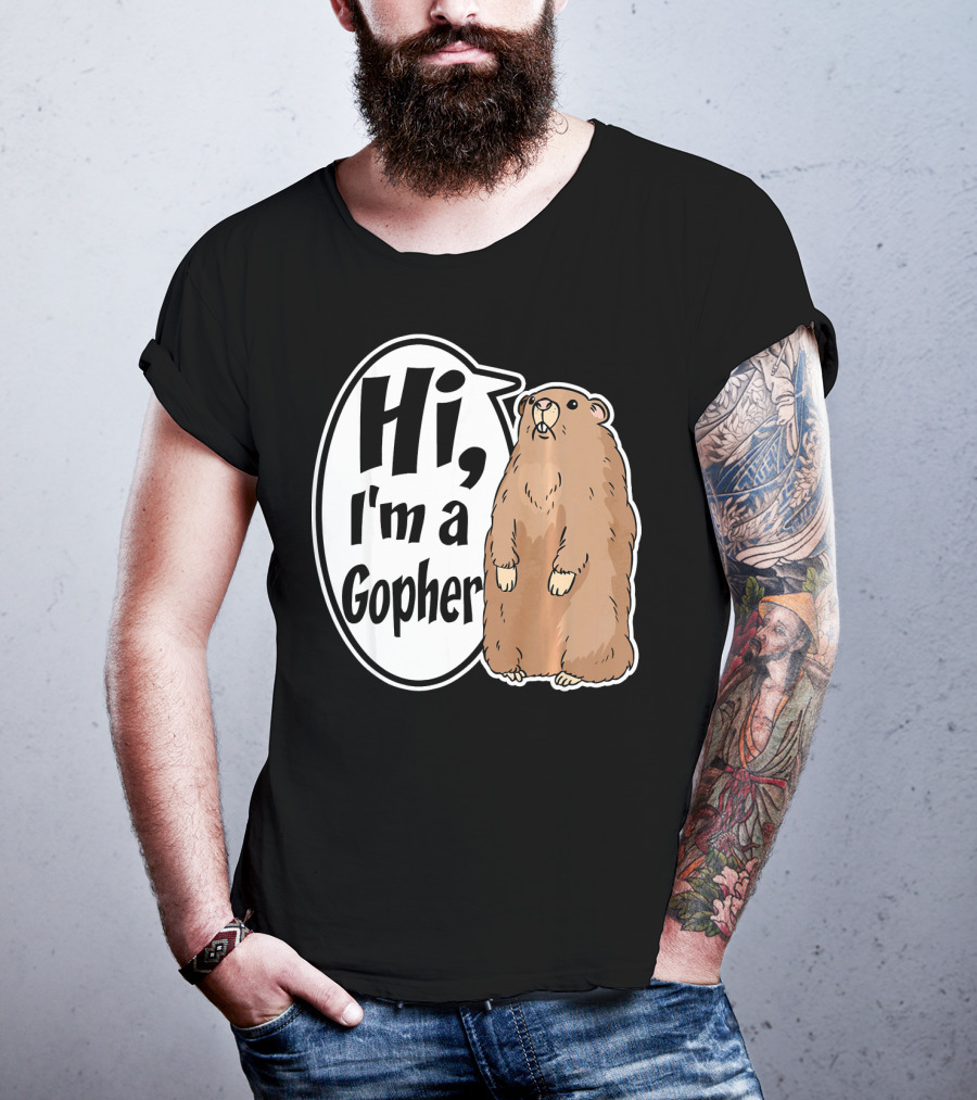Hi I'm A Gopher Funny Halloween Party Cos T-Shirt