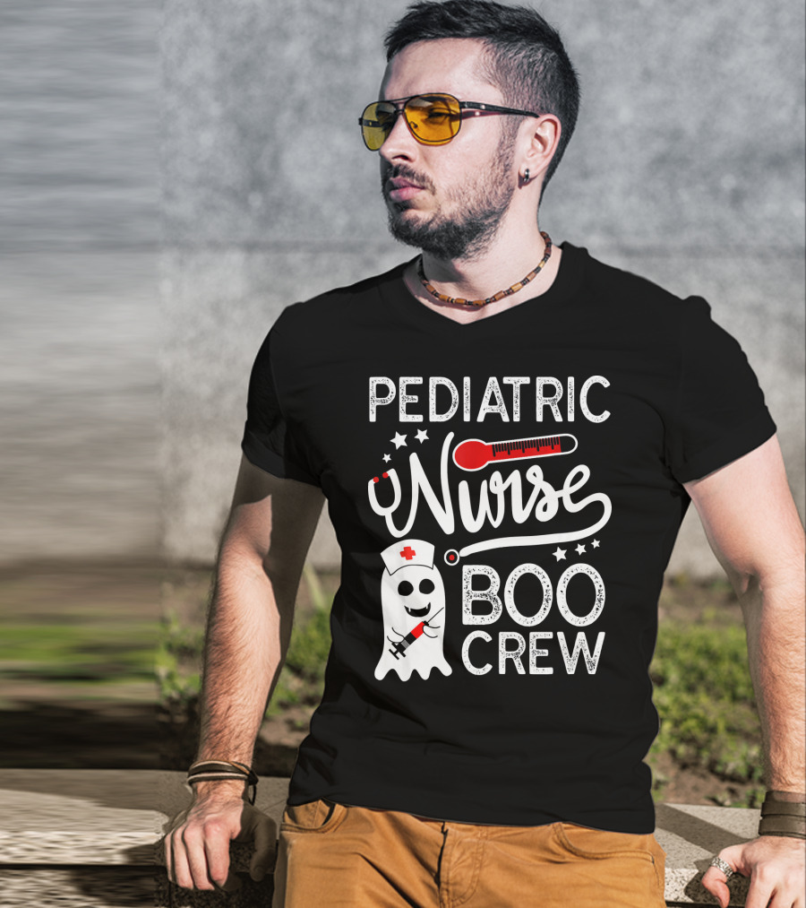 Pediatric Nurse Boo Crew Halloween Costume T-Shirt