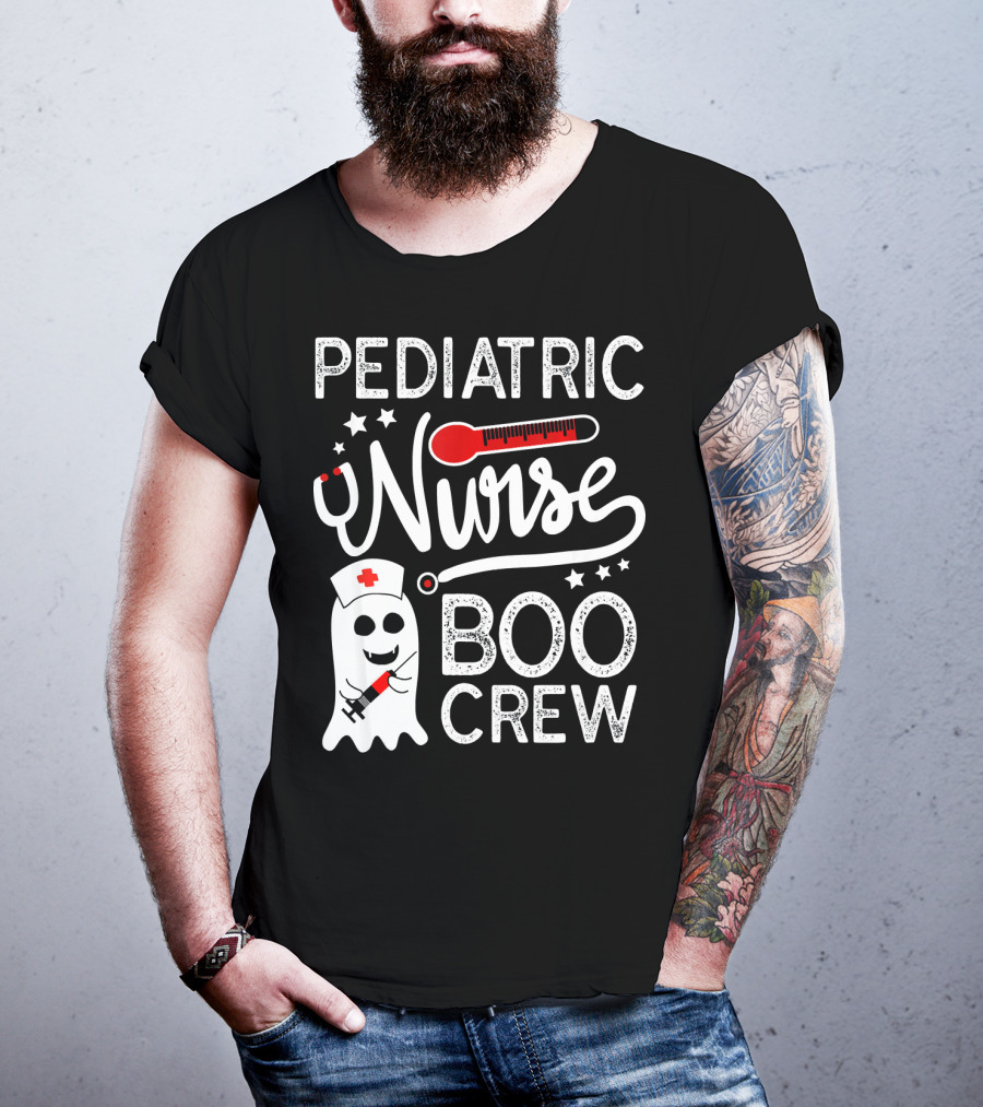 Pediatric Nurse Boo Crew Halloween Costume T-Shirt