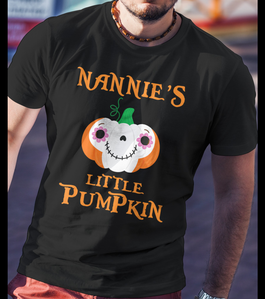 Nannie's Little Pumpkin Halloween Funny Face T-Shirt