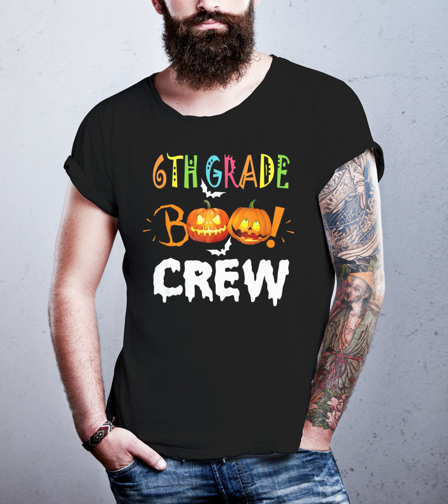 6th Grade Boo Crew Halloween Funny Pumpkins T-Shirt
