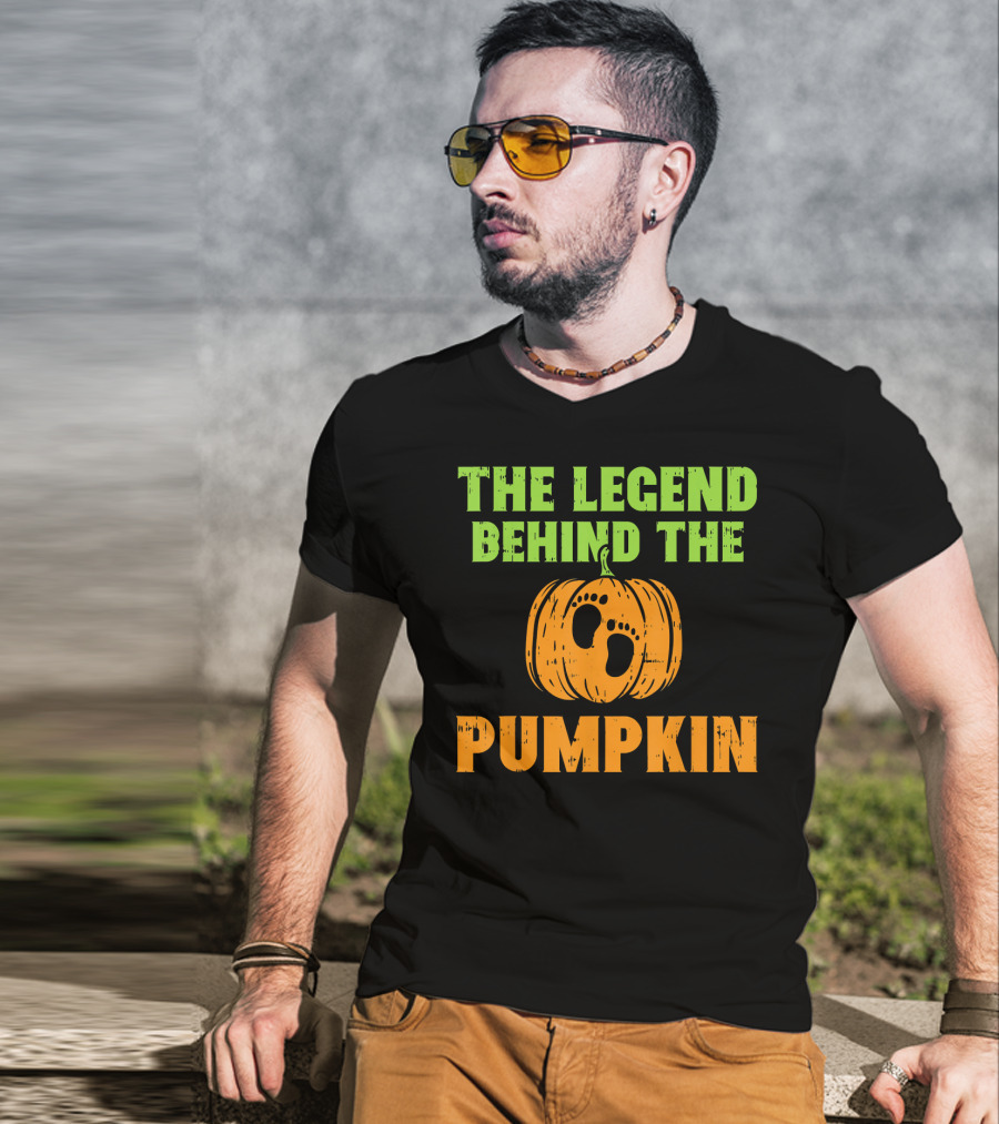 The Legend Behind The Pumpkin Footprints Baby Announcement T-Shirt