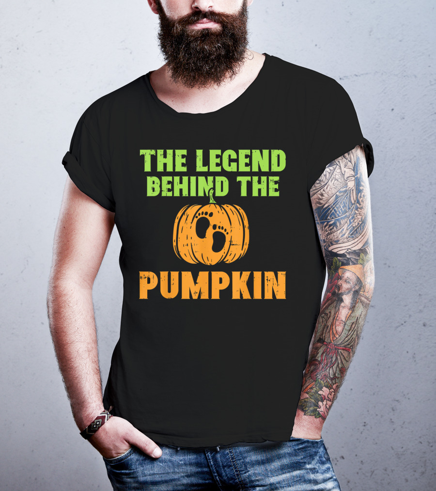 The Legend Behind The Pumpkin Footprints Baby Announcement T-Shirt