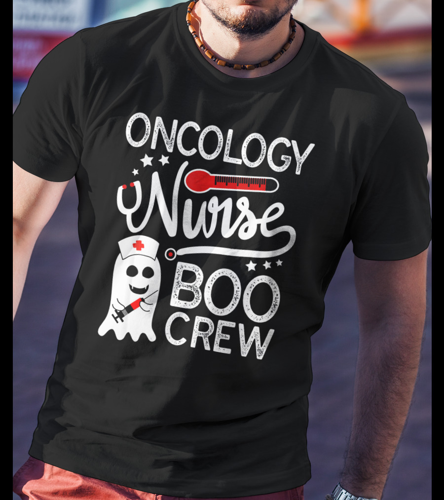 Oncology Nurse Boo Crew Halloween Costume T-Shirt