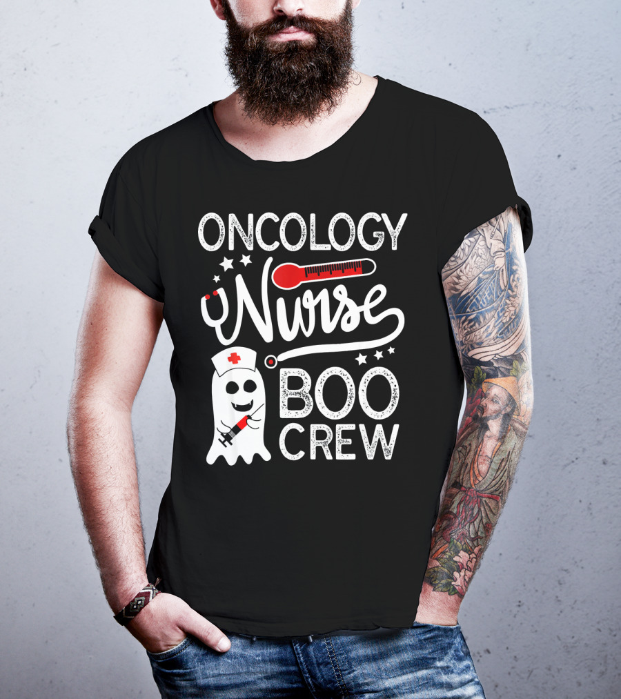 Oncology Nurse Boo Crew Halloween Costume T-Shirt