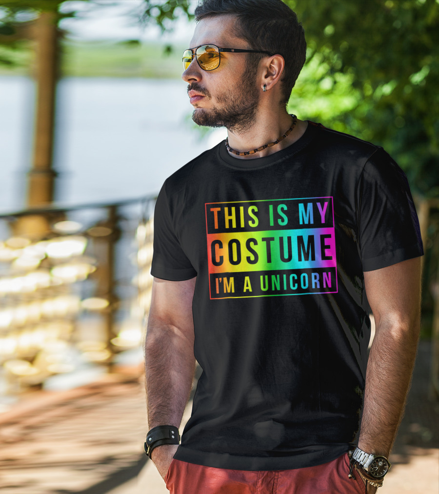 This Is My Costume I'm A Unicorn Halloween Easy Fun T-Shirt