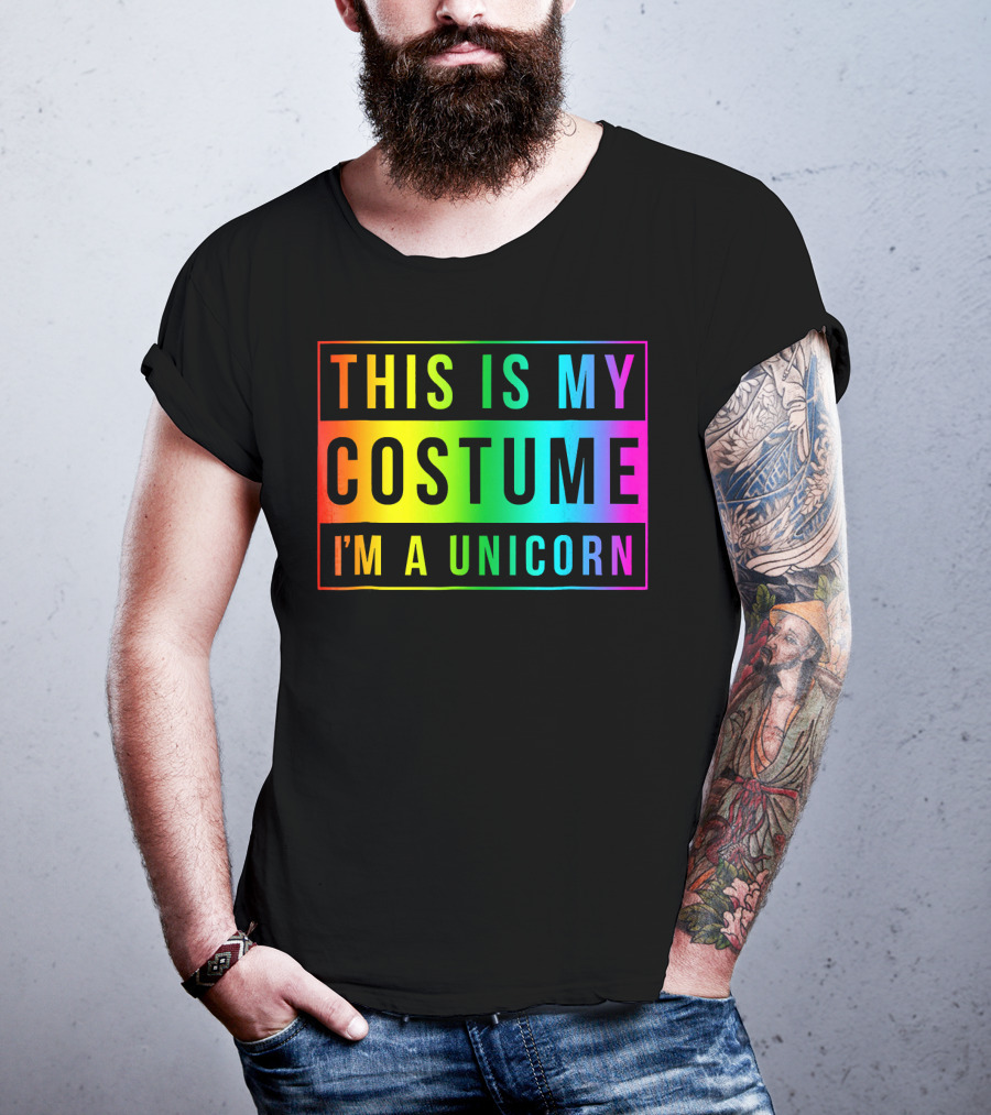 This Is My Costume I'm A Unicorn Halloween Easy Fun T-Shirt
