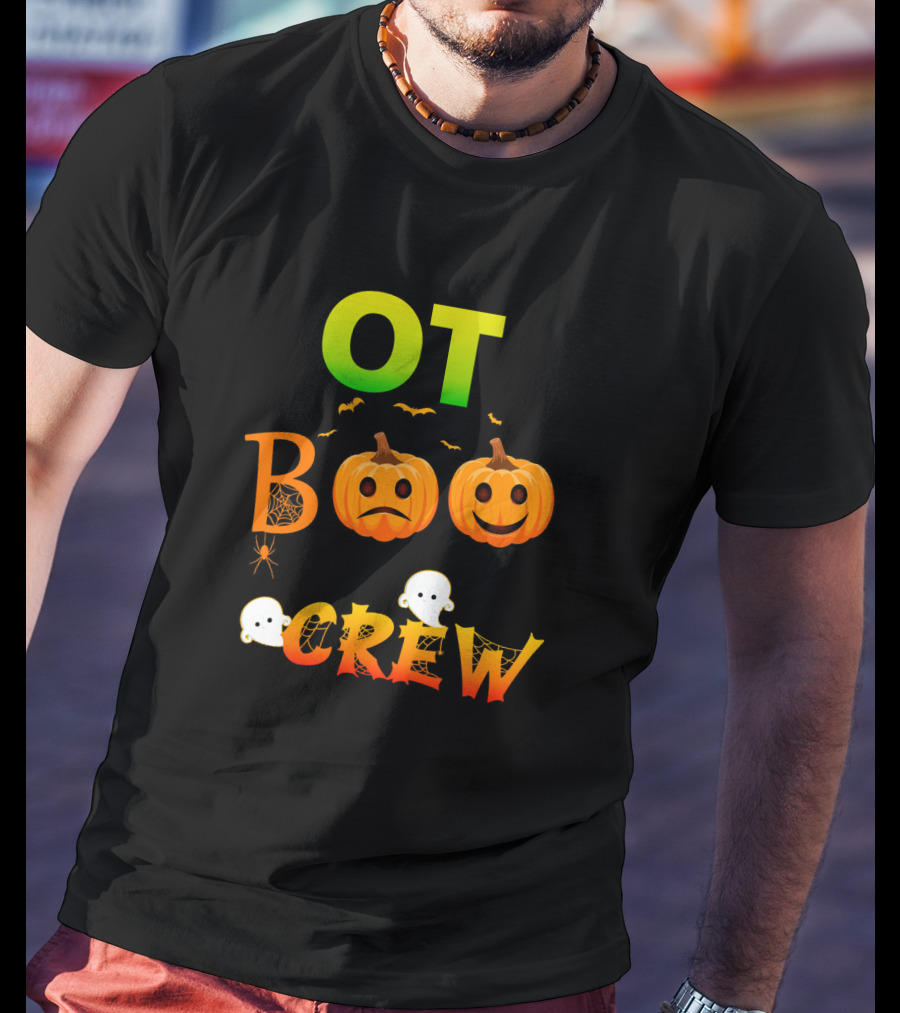 OT Boo Crew Halloween Funny Occupational Pumpkin Ghosts T-Shirt