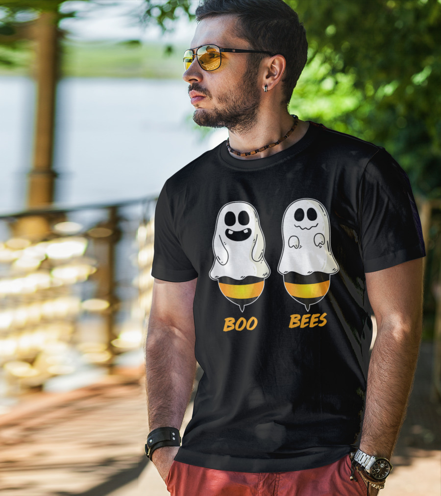 Boo Bees Ghost Halloween Pun T-Shirt