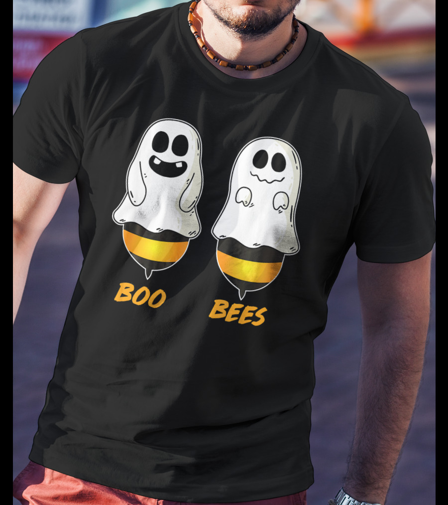 Boo Bees Ghost Halloween Pun T-Shirt