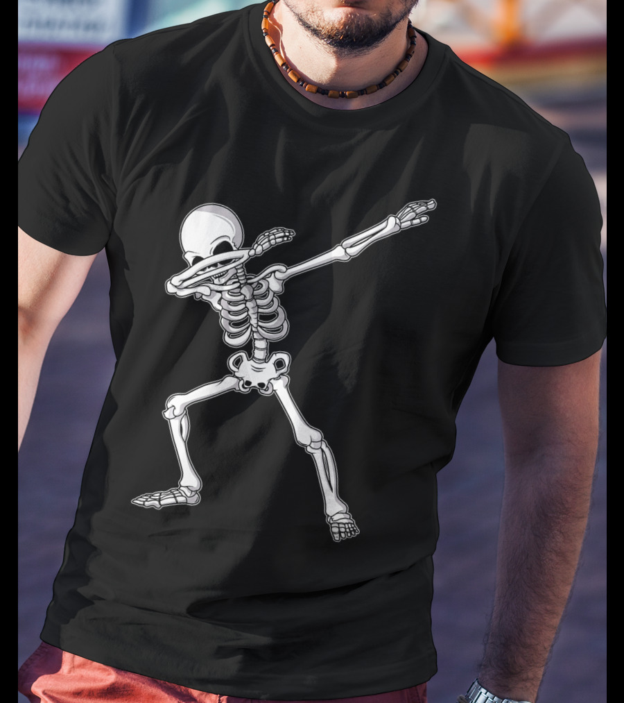 Dabbing Skeleton Kids Adult Dab Bone Dance Pose T-Shirt