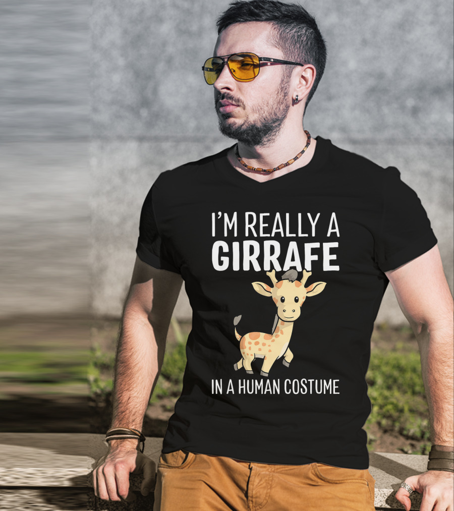 I'm Really A Giraffe IN A Human Costume T-Shirt