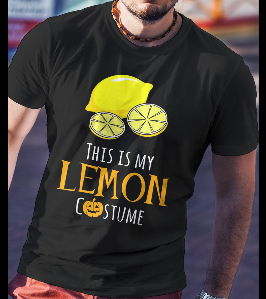 This Is My Lemon Costume With Halloween Pumpkin Family T-Shirt