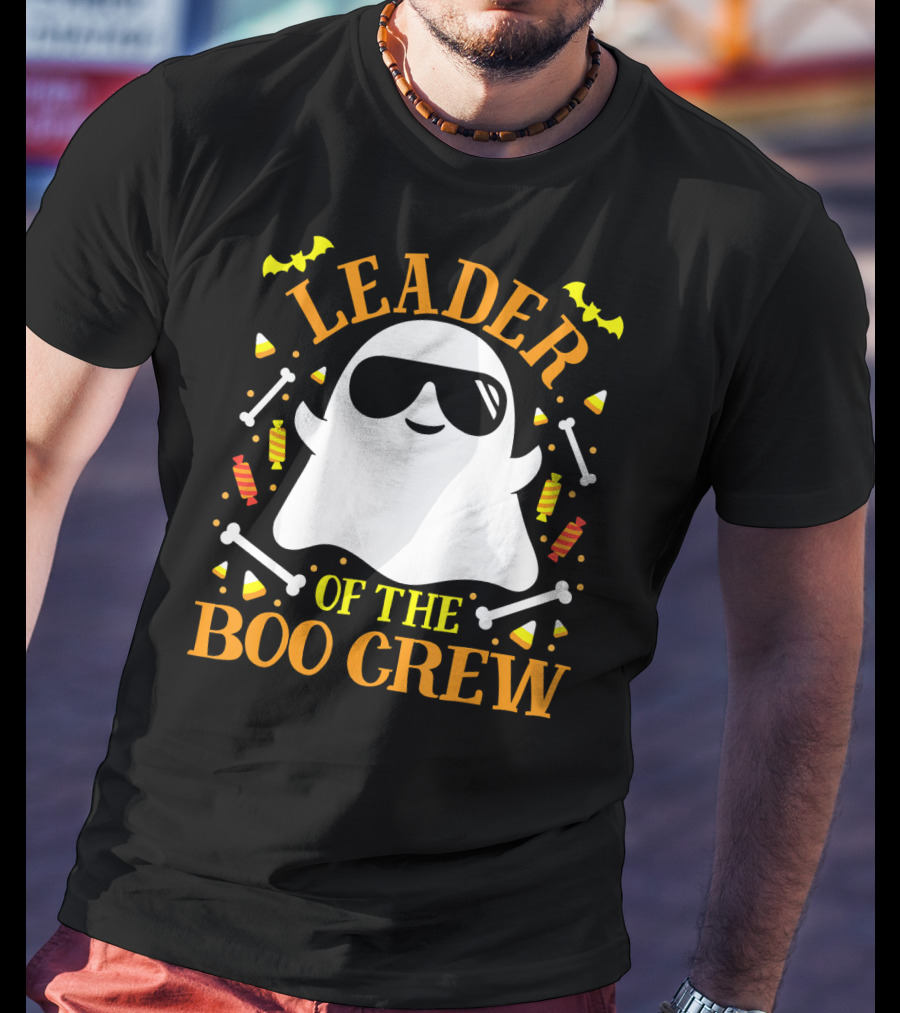 Leader Of The Boo Crew Ghost Halloween Matching Set T-Shirt