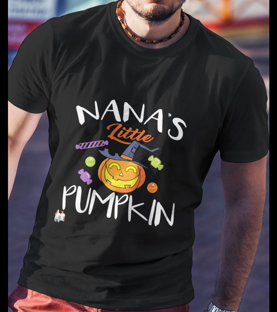 Nana's Little Pumpkin Halloween Candy Jack O'Lantern T-Shirt