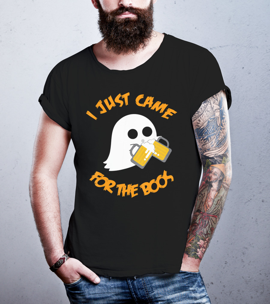 I Just Came Here For The Boos Ghost Holding Beer Mugs T-Shirt
