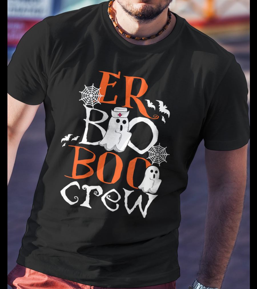 ER Boo Boo Crew Halloween Ghosts Nurse Spiders Bats T-Shirt
