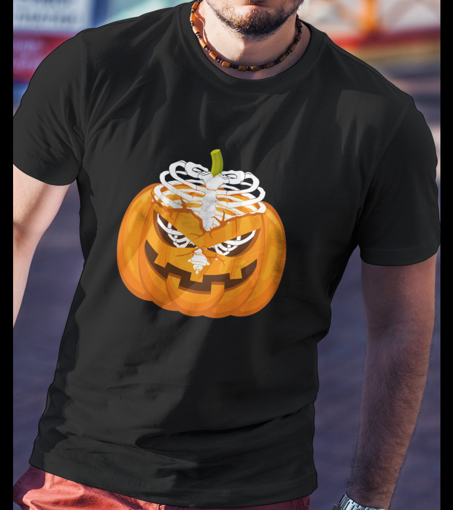 Radiology Halloween Pumpkin X Ray Skeleton T-Shirt