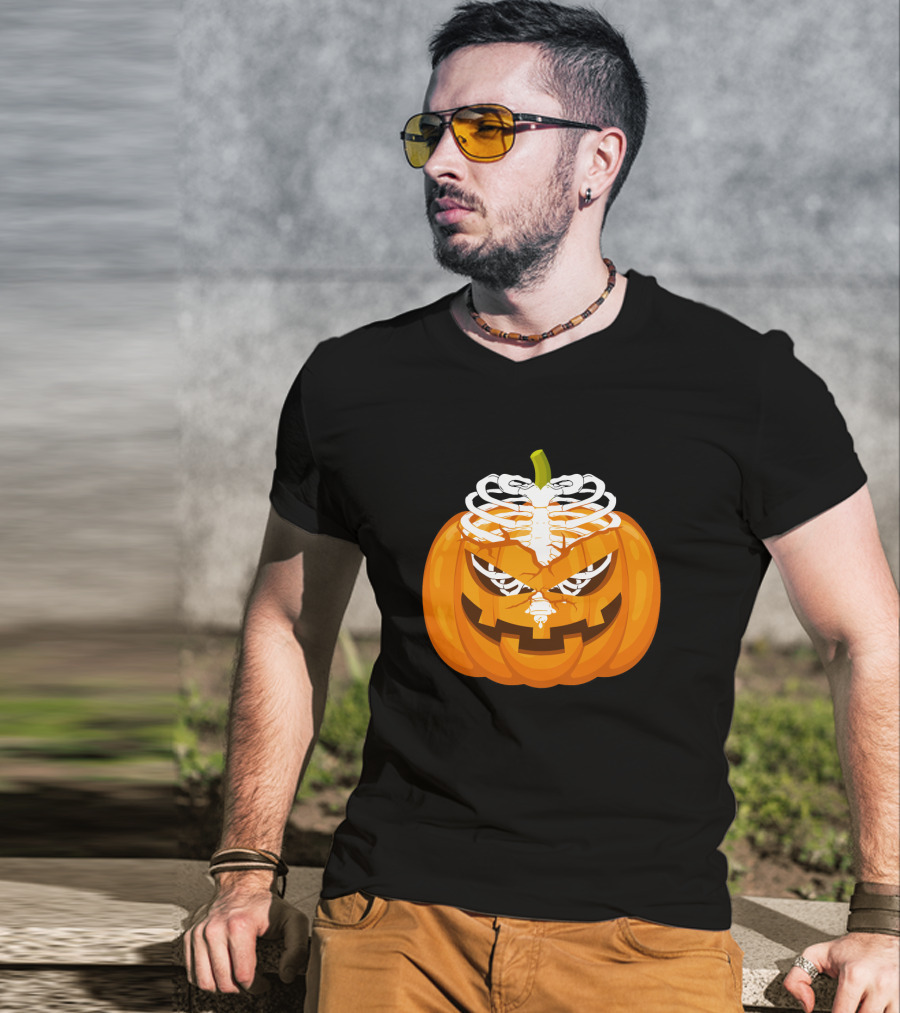 Radiology Halloween Pumpkin X Ray Skeleton T-Shirt