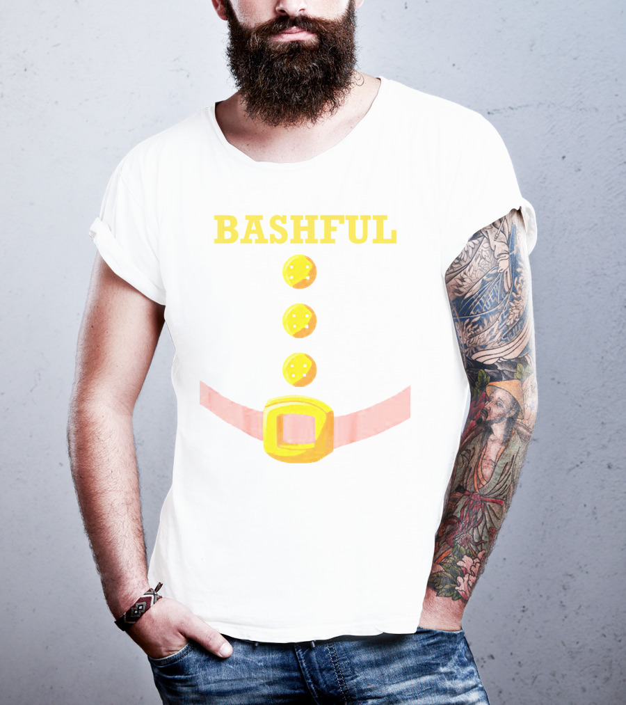 Bashful Dwarf Costume Belt Buckle Buttons Funny Idea T-Shirt
