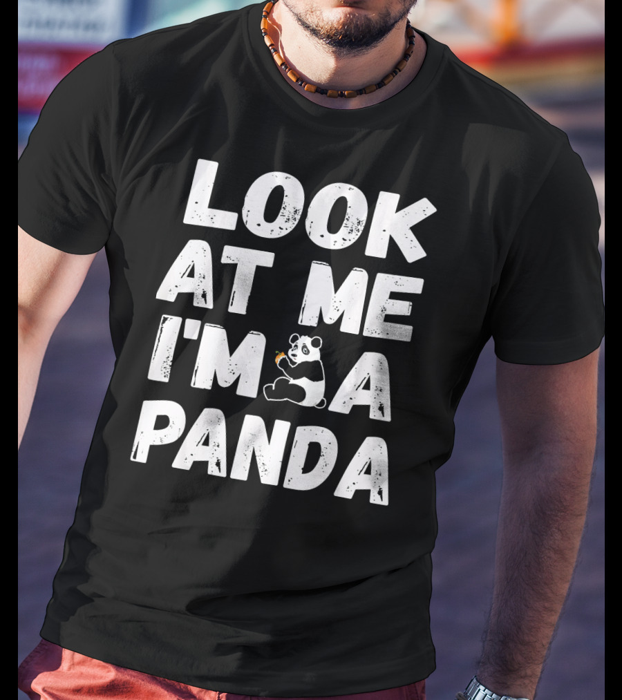 Look At Me I'm A Panda Holding Candy Halloween Co T-Shirt