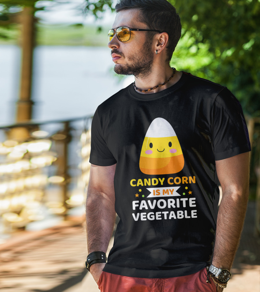 Candy Corn Is My Favorite Vegetable Sarc Halloween Humor T-Shirt