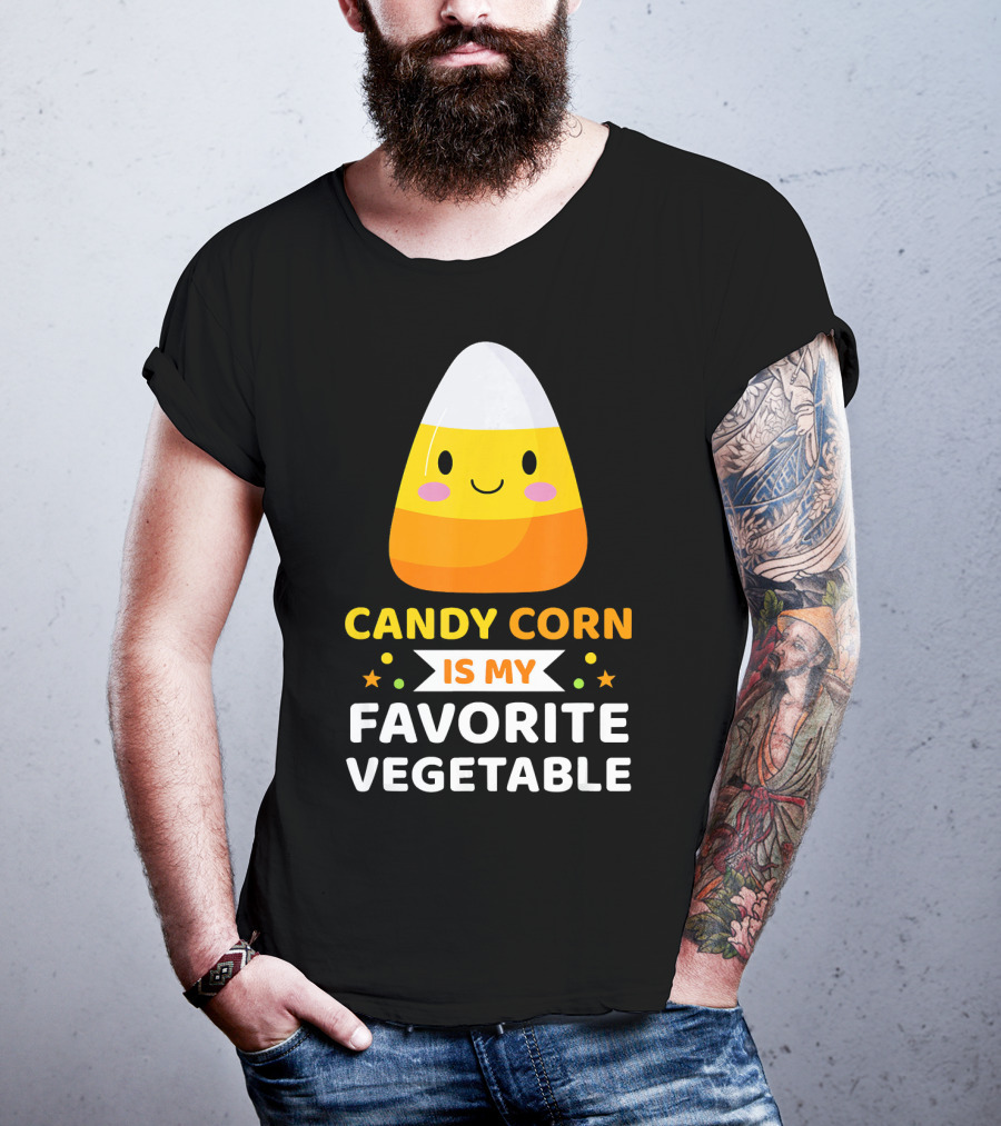 Candy Corn Is My Favorite Vegetable Sarc Halloween Humor T-Shirt
