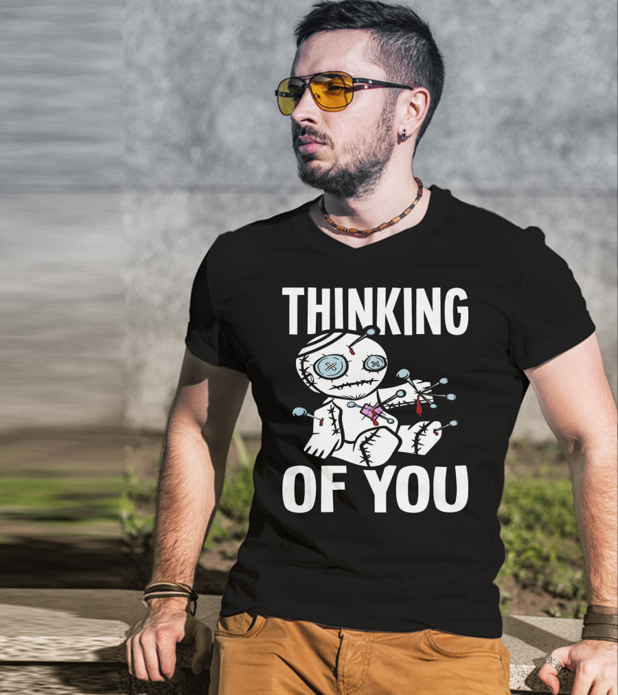Thinking Of You Voodoo Doll Scary Halloween T-Shirt