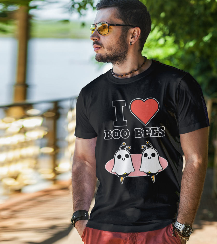 I Love Boo Bees Halloween T-Shirt