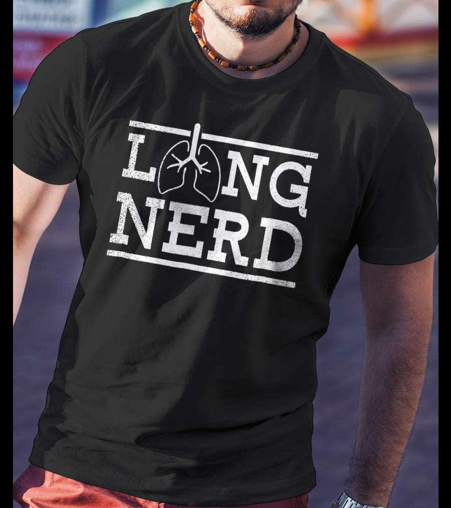 Lung Nerd Respiratory Therapist Science Humor T-Shirt