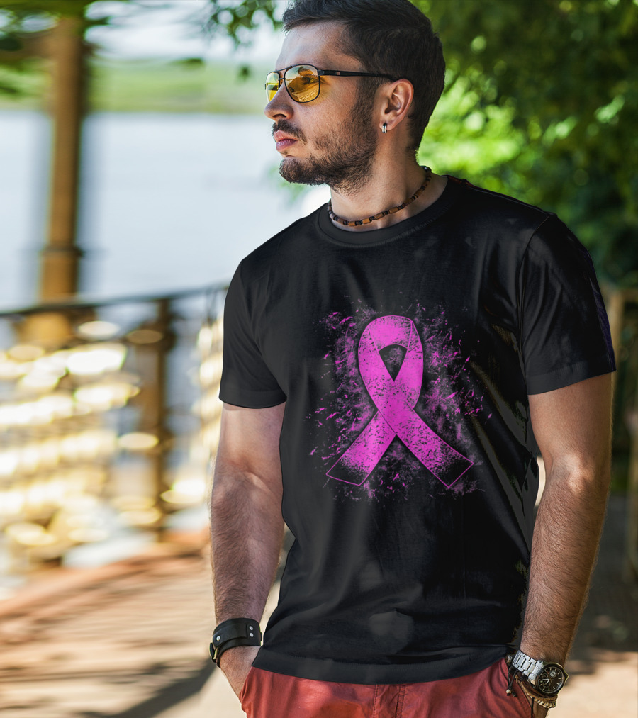 Breast Cancer Awareness Pink Ribbon T-Shirt