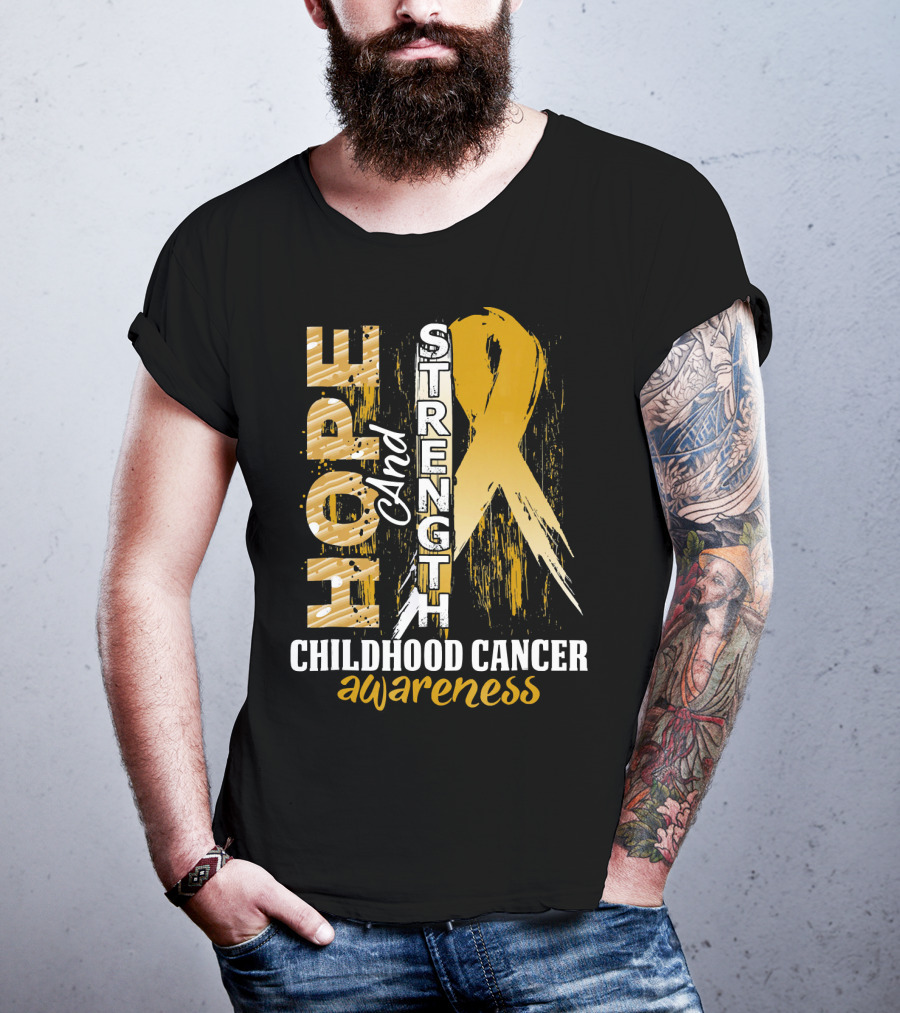 Hope And Strength Childhood Cancer Awareness T-Shirt