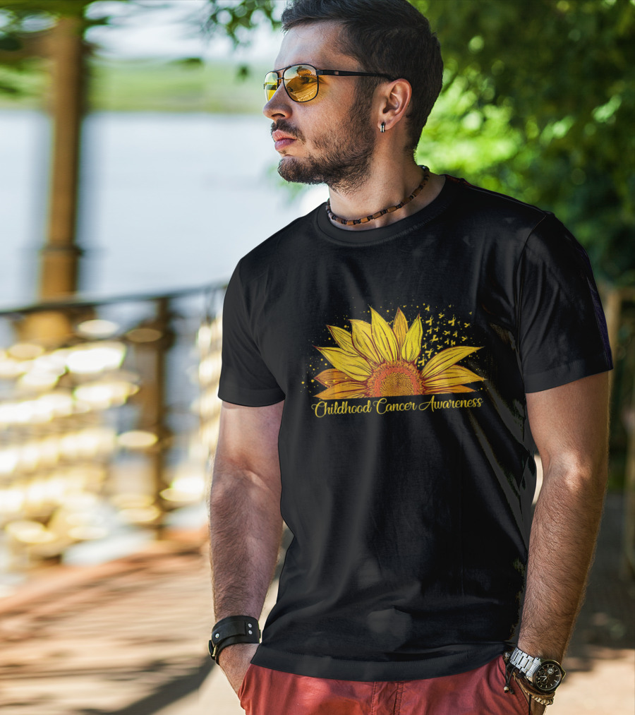 Childhood Cancer Awareness Sunflower T-Shirt