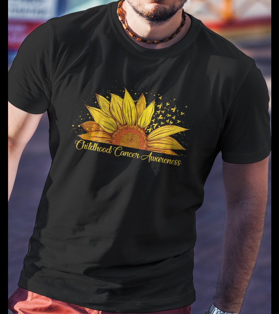 Childhood Cancer Awareness Sunflower T-Shirt