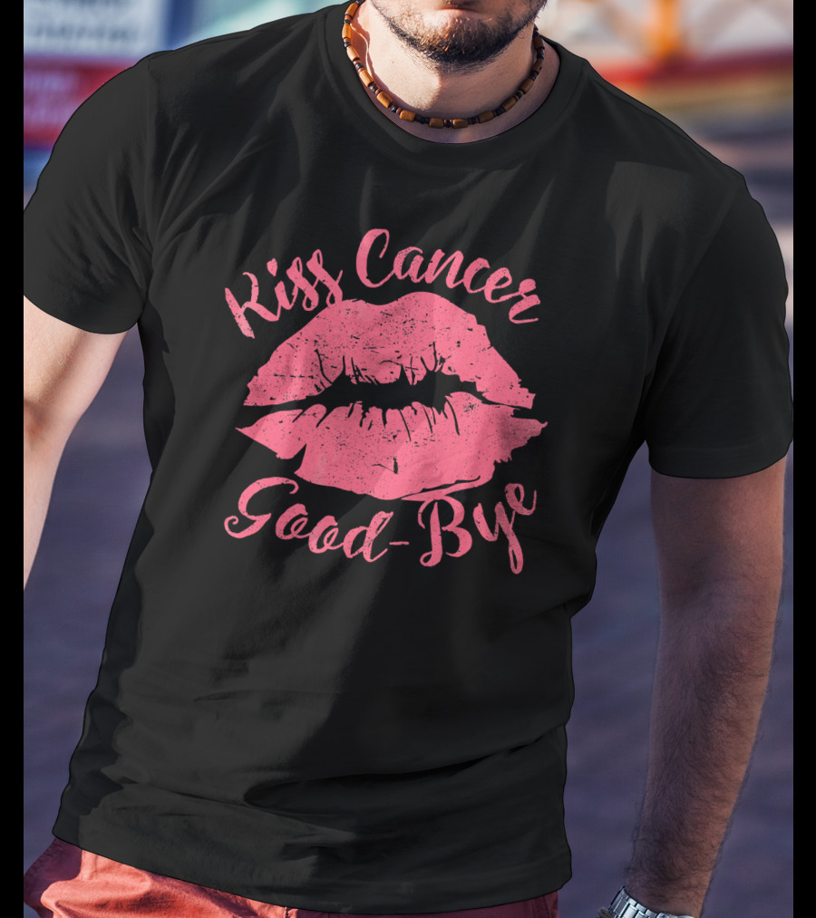 Kiss Cancer Goodbye Good-Bye Breast Cancer Awareness T-Shirt