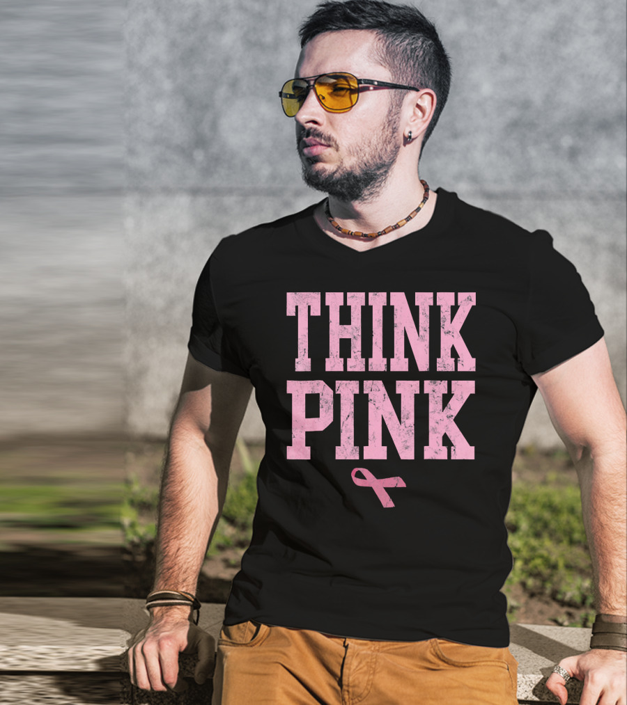 Think Pink Breast Cancer Awareness T-Shirt