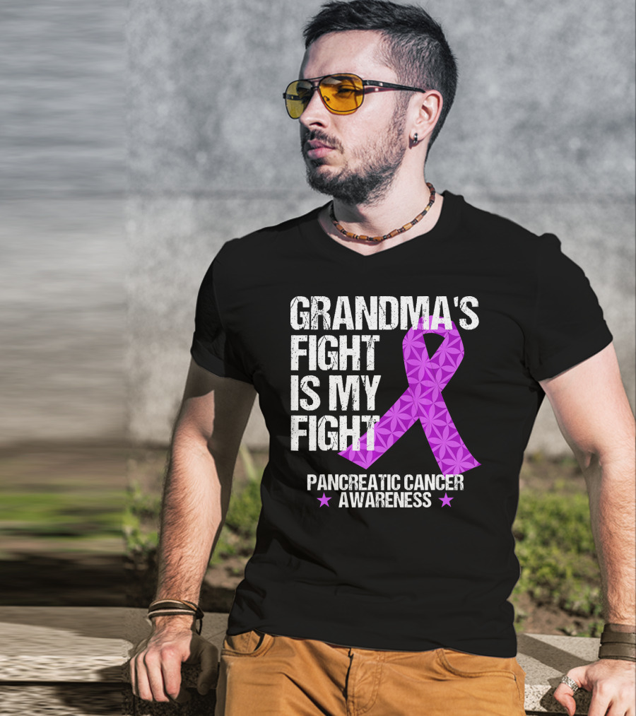 Grandma's Fight Is My Fight Pancreatic Cancer Awareness T-Shirt