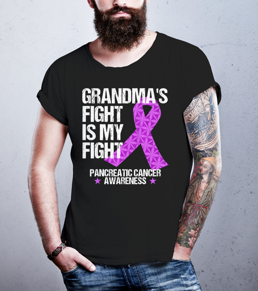 Grandma's Fight Is My Fight Pancreatic Cancer Awareness T-Shirt