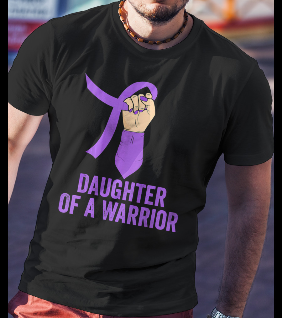Daughter Of A Warrior Pancreatic Cancer Awareness T-Shirt