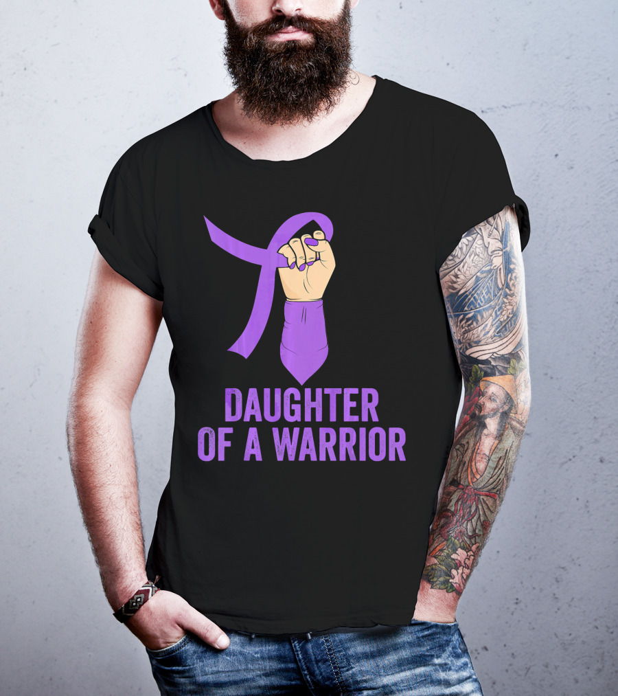 Daughter Of A Warrior Pancreatic Cancer Awareness T-Shirt