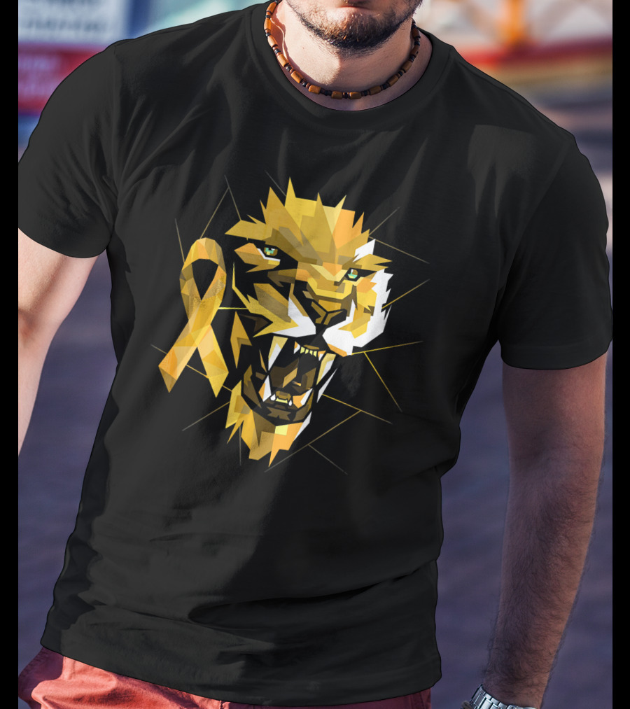 Lion Warrior Childhood Cancer Awareness T-Shirt