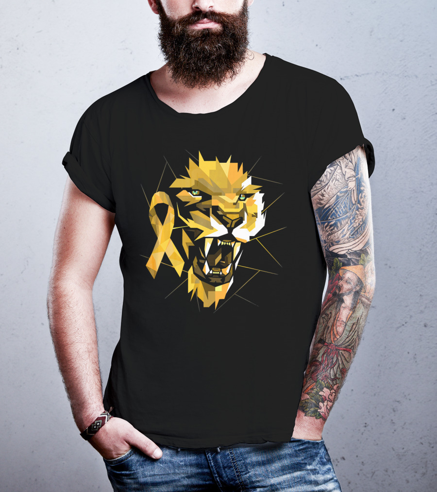 Lion Warrior Childhood Cancer Awareness T-Shirt