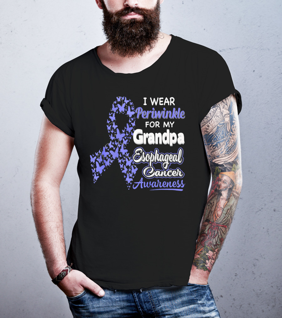 I Wear Periwinkle For My Grandpa Esophageal Cancer Awareness T-Shirt