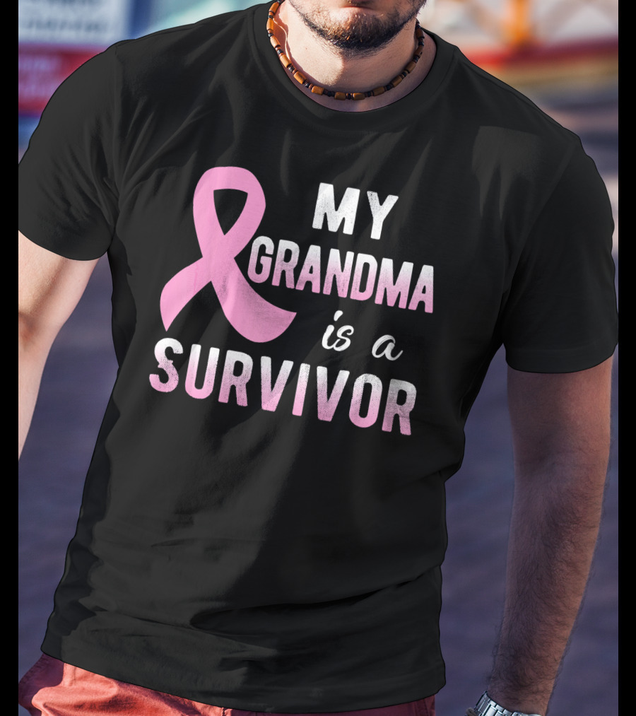 My Grandma Is A Survivor Pink T-Shirt